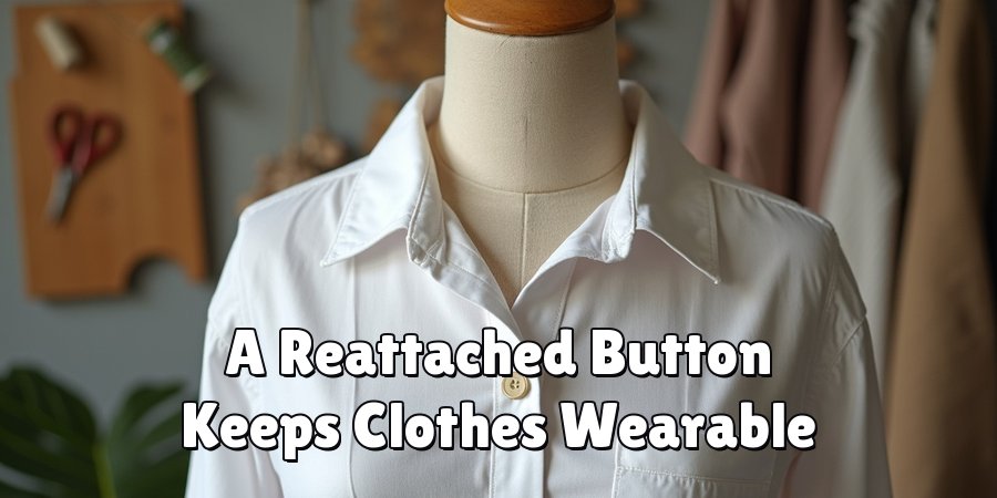 A Reattached Button Keeps Clothes Wearable