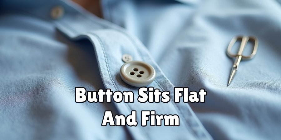 Button Sits Flat And Firm