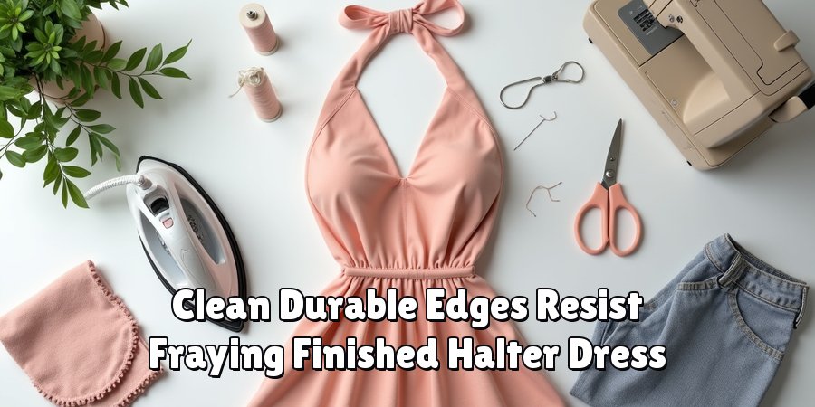 Clean Durable Edges Resist Fraying Finished Halter Dress