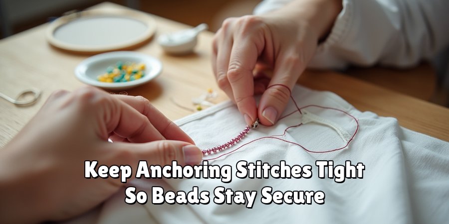 Keep Anchoring Stitches Tight So Beads Stay Secure