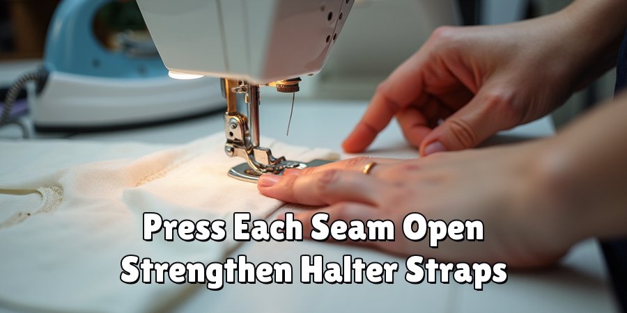 Press Each Seam Open Strengthen Halter Straps