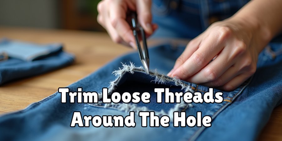 Trim Loose Threads Around The Hole