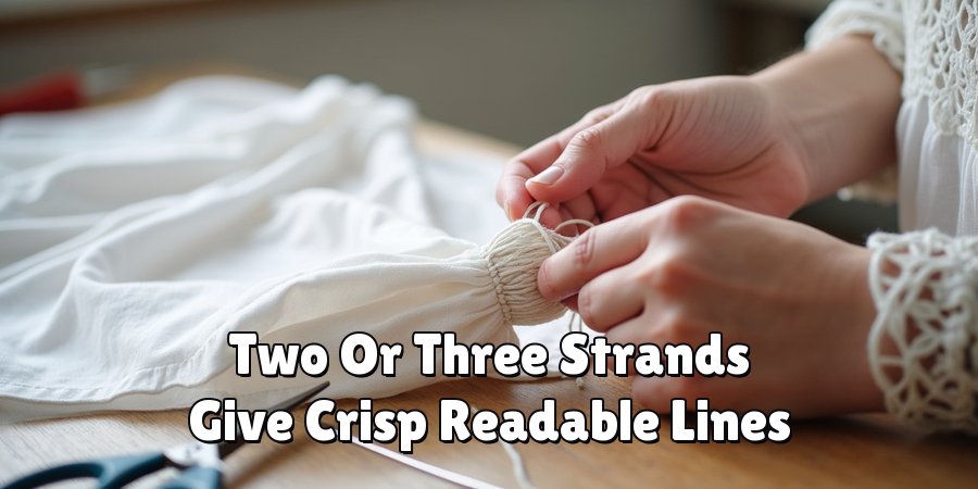 Two Or Three Strands Give Crisp Readable Lines
